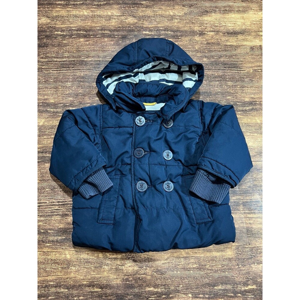 Gap Baby Peacoat Puffer Elysian Blue Size 12/18 Months